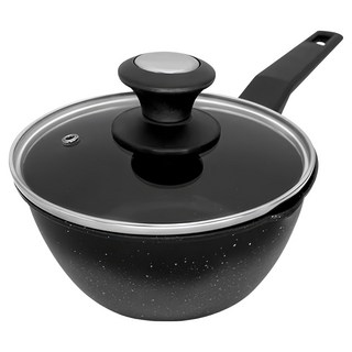 Hanzo 半藏 電木柄角閃石奶鍋, 黑色, 1個, 16cm