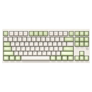 COX VIA 알루미늄 3모드 유무선 기계식 키보드, 말차크림티, CF87, 오렌지축