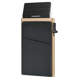 Elsso 滑蓋單觸式防盜公車卡口袋名片夾風琴式卡夾