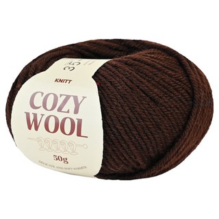 니뜨 코지울 뜨개실 울혼방 털실 50g, 35 브라운, 1개