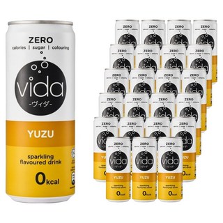 비다 제로 스파클링 드링크 유자, 24개, 325ml