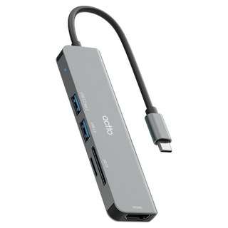 actto 5合1 無電源 Type-C 多功能集線器兼讀卡機 CRH-30