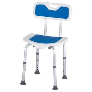 固定式靠背款洗澡椅, 1個, 白色