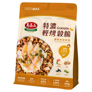 馬玉山 特濃輕烤穀脆-蘋果肉桂核桃, 280g, 1個