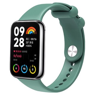 ANTIAN 單色矽膠運動錶帶 時尚舒適替換腕帶, 暗綠色, 1個