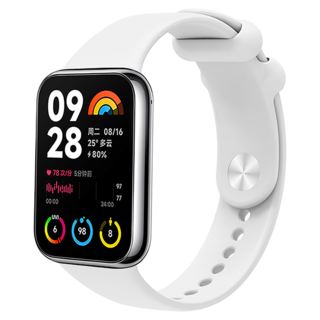 ANTIAN 單色矽膠運動錶帶 時尚舒適替換腕帶, 白色, 1個