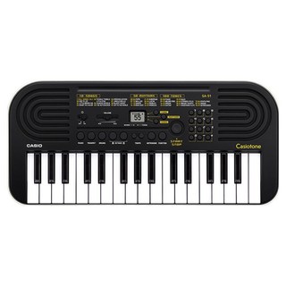 CASIO 卡西歐 32鍵入門款迷你電子琴, 黑色 + 淺灰色, SA-51, 1個