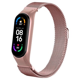 ANTIAN 米蘭尼斯金屬磁吸替換手腕錶帶, 1個, 玫瑰粉