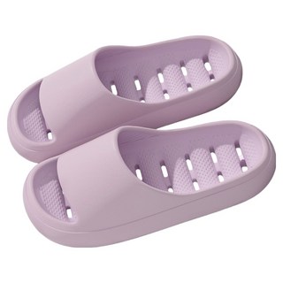 Dorim 厚實鮮豔排水防滑EVA浴室拖鞋, 紫色, 1個