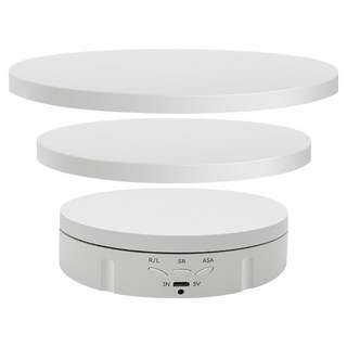 三合一智能旋轉展示台 白色款, 1個