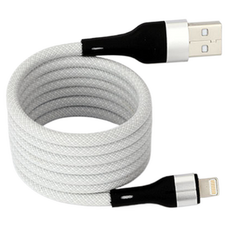 Piknoa 強力磁吸防纏繞傳輸線 USB to 8-pin, 天空白, 1個, 2m