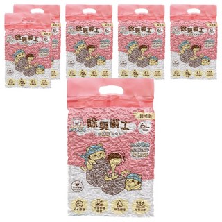 寵物夢工廠 除臭戰士活性碳除臭豆腐貓砂 經濟款, 無香味, 2kg, 6包