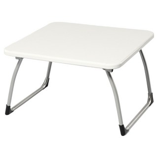 鐵皮夾木折疊鋼桌 台灣製 2 x 2尺 60 x 60cm, 白色