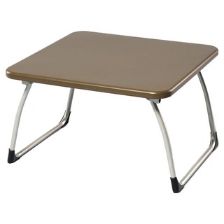 鐵皮夾木折疊鋼桌 台灣製 2 x 2尺 60 x 60cm, 咖啡色