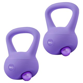 AD-ROCKET 居家軟式壺鈴, 2個, 紫色, 8kg