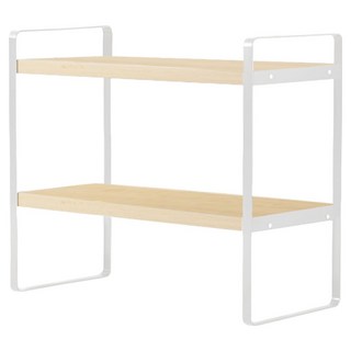 SIANG SI 桌面置物架 雙層 30cm, 1個, 白色