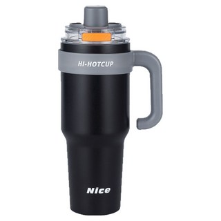 GER 泰 大容量陶瓷塗層冰霸杯, 1個, 黑色, 1.2L