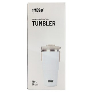 TYESO 泰碩 提手保溫杯 33#C款, 雪峰白, 750ml, 1個