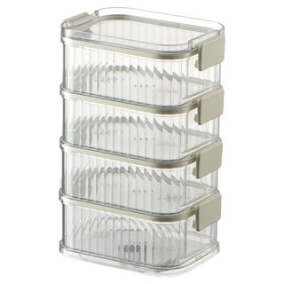 PINMOO 品沐 可搭多層密封罐, 4個容器 + 4個蓋子, 1套