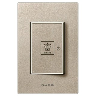 nano Monogold 簡約現代設計 獨特色彩 室內裝潢 一鍵關燈開關 白色, 1個