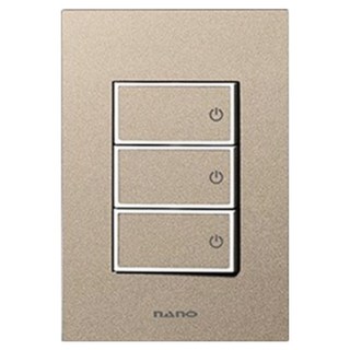 nano Monogold 簡約白色三孔開關, 1個