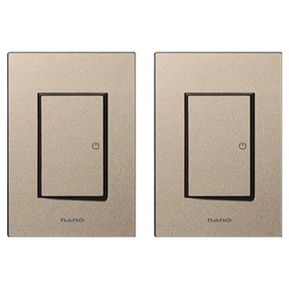 nano Monogold 簡約現代設計 獨特色彩 室內裝潢開關 3路1開 黑色, 2個