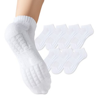 롱런해빗 삼중 쿠션 단목 스포츠 양말, 회이트, 7개