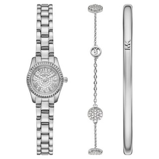 MICHAEL KORS 女性用萊辛頓金屬手錶 + 手鍊組 FREE MK4948SET