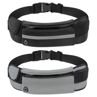 씨에스소울 초경량 스마트 런닝 와이드 플립 벨트 가방, 블랙, 그레이, 2개