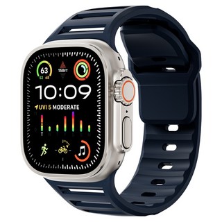 HAMATE 超寬軟矽膠環形錶帶, 深海軍藍, 1個