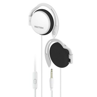 넥스톰 3.5mm 클립형 유선 이어폰, NXT-300E, 화이트