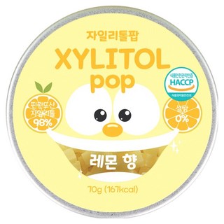 자일리톨팝 틴케이스 레몬비타민, 70g, 1개