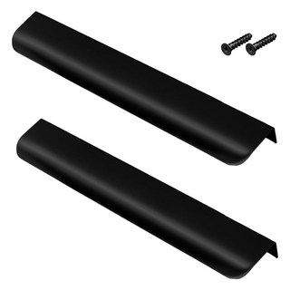 ARUA 隱藏式傢俱把手 400mm, 黑色, 2個