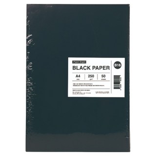 PaperAngel 厚磅紙 A4 黑色 250g, 50個