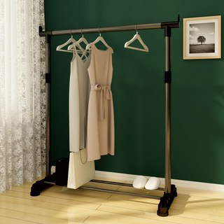 Roylife 簡約設計單桿低款衣架, 黑色