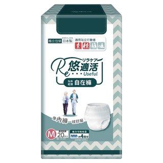 RelaCare 悠適活 日本製造 長效瞬吸自在褲 600c.c., 1包, M, 20片