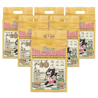hurray Mr. Casaboo 豆腐木薯混合貓砂, 7L, 無香, 6袋