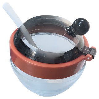 YOYOKI 雅麗球形調味瓶 顏色隨機 附湯匙, 1個, 160ml