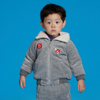 BEBE DE PINO 兒童用 Larry 絲絨拉鍊夾克 BP24JD122
