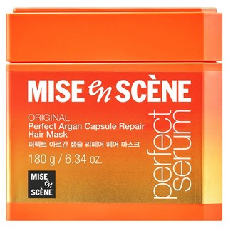 mise en scene 魅尚萱 完美摩洛哥堅果膠囊修護髮膜, 180g, 1個