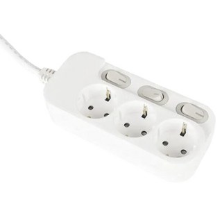 NEMOTAP Super Tap 獨立開關3孔延長線, 1.5m, 白色, 1個
