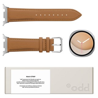 에이오드 어썸디자인 스마트워치 오드 수제 소가죽 스트랩, 엠버 브라운, 1개