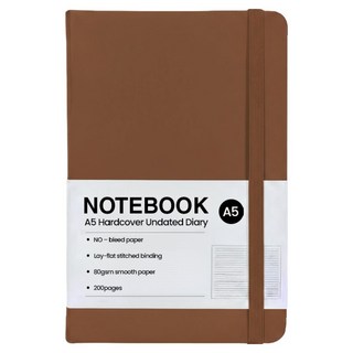 모더너리 A5 하드커버 업무용 플래너 만년 다이어리, 모카 브라운, 1개