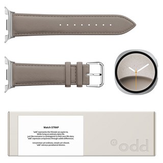 에이오드 어썸디자인 스마트워치 오드 수제 소가죽 스트랩, 데비 그레이, 1개