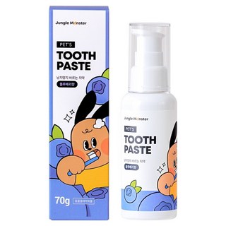 정글몬스터 반려동물 냥치멍치 바르는 치약 블루베리향, 70g, 1개