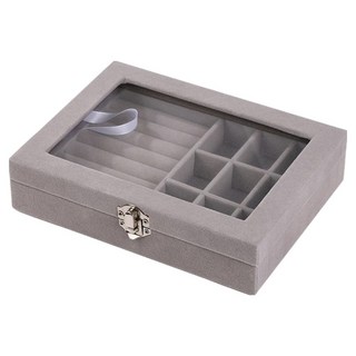 EDISH 絨布首飾收納盒, 1個, 顏色隨機