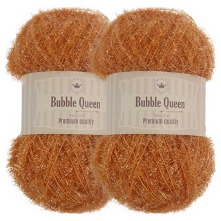 brandyarn Bubble Queen 菜瓜布線 80g, 61 烤土司棕, 2個
