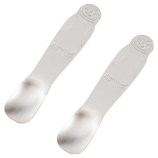 上手家居 冰淇淋湯匙 迷你餐具/可愛甜點小湯匙, 2個, 企鵝