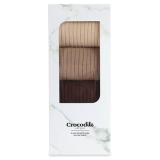 Crocodile 鱷魚 女性防滑羅紋長襪4雙禮盒組 CD390