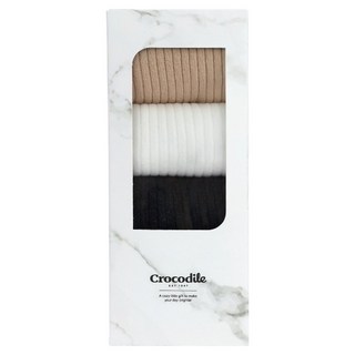 Crocodile 鱷魚 女性防滑羅紋長襪4雙禮盒組 CD390